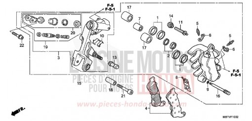 FRONT BRAKE CALIPER (L.) XL1000VB de 2011